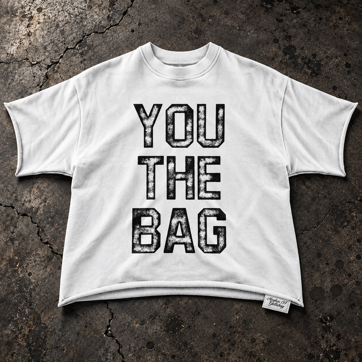 You The Bag Vintage Wash Oversized Tee — White