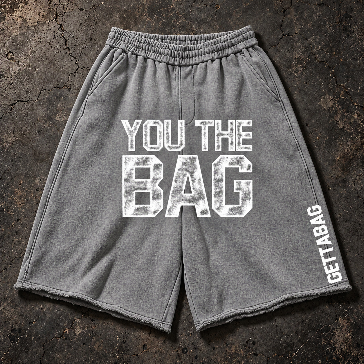 You The Bag Vintage Wash Shorts — Washed Grey